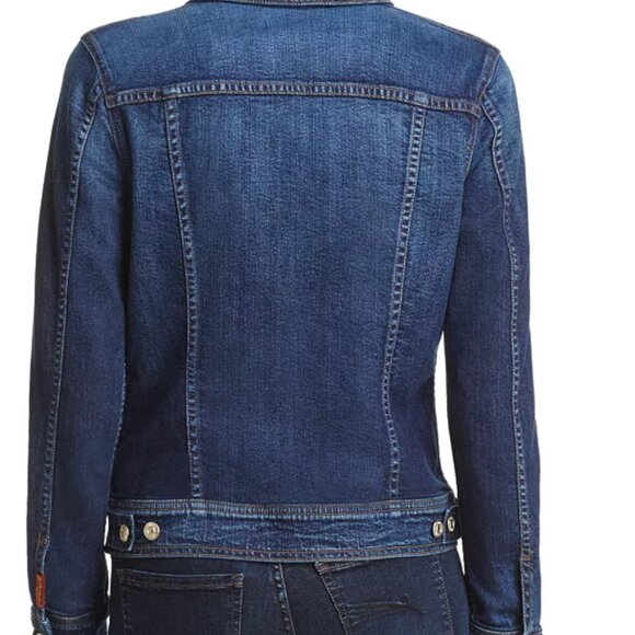 7 For All Mankind Classic Denim Jacket in Eden Port Size XS - Picture 5 of 10